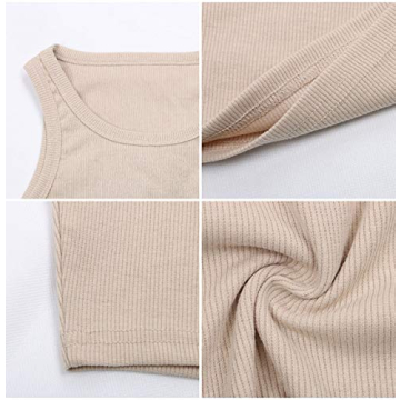 Stylish KAMISSY Rib-Knit Racerback Tank Top for Women