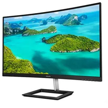 Philips 272E1CA 27" Curved Frameless Monitor, Full HD 1080P, 100% sRGB, Adaptive-Sync, Speakers, VESA, 4Yr Advance Replacement Warranty