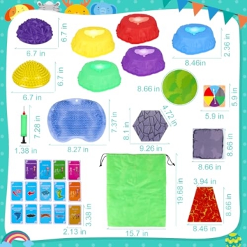 IVENRXIU Stepping Stones for Kids - Balance Play Kit