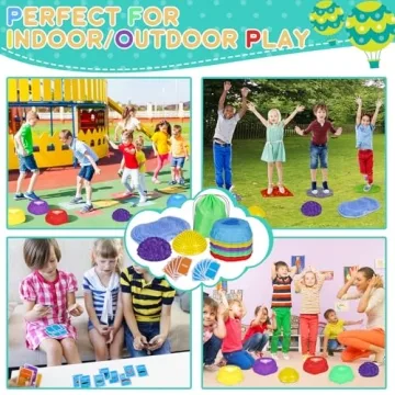 IVENRXIU Stepping Stones for Kids - Balance Play Kit