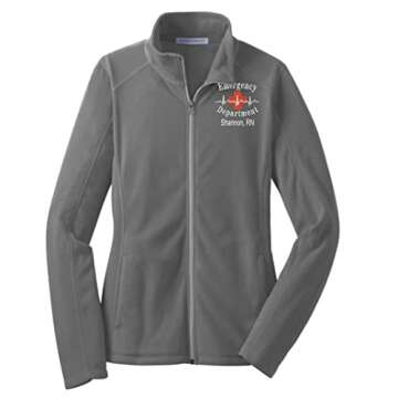Custom ER RN Full-Zip Fleece Lightweight Jacket