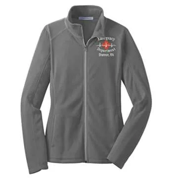 Custom ER RN Full-Zip Fleece Lightweight Jacket