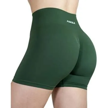 AUROLA Dream Collection Women Workout Shorts High Waist Gym Shorts, Scrunch Butt Seamless Athletic Shorts,Mountain View,S