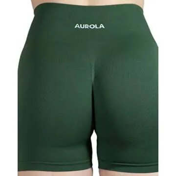 AUROLA Dream Collection Women Workout Shorts High Waist Gym Shorts, Scrunch Butt Seamless Athletic Shorts,Mountain View,S