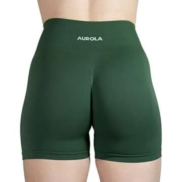 AUROLA Dream Collection Women Workout Shorts High Waist Gym Shorts, Scrunch Butt Seamless Athletic Shorts,Mountain View,S