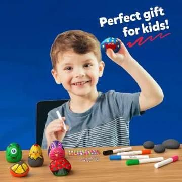 Skillmatics Rock Painting Kit - Mess-Free Art & Craft Activity for Girls & Boys, Craft Kits & Supplies, DIY Creative Activity, Gifts for Kids Ages 4, 5, 6, 7, 8, 9, 10, 11,12