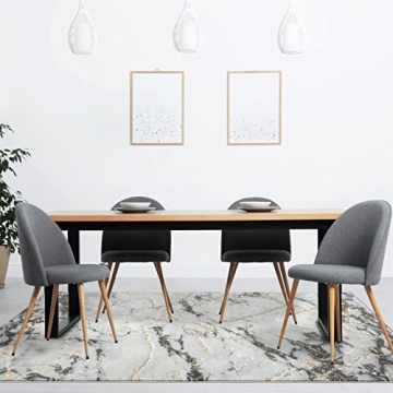 LUXE WEAVERS Ivory Gold 8x10 Area Rug for Modern Homes