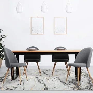 LUXE WEAVERS Ivory Gold 8x10 Area Rug for Modern Homes