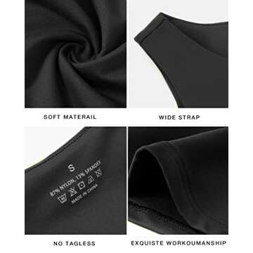 Yeawinta Crop Tank Top for Women Workout Shirts Cropped Tanks Sleeveless Gym Clothes Yoga High Neck Crop Top 2 Pack Black/White L