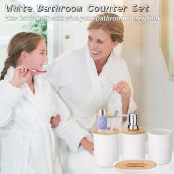 Elegant 9-Piece White Bathroom Accessories Set for Modern Homes