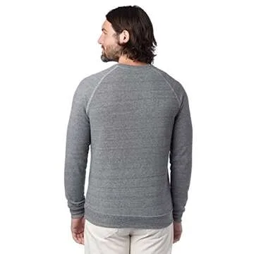 Alternative Men's Champ Fleece Sweatshirt in Eco Grey - Soft & Sustainable