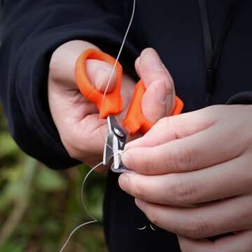 KastKing Paradox 4.5-Inch Fishing Scissors, Stainless Steel Precision Fishing Line Cutters With Non-...