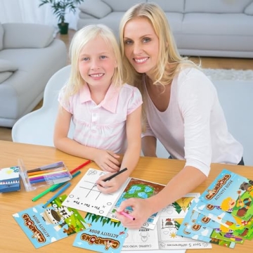 Dvbonike 24Pcs Camping Activity Books for Kids Fun