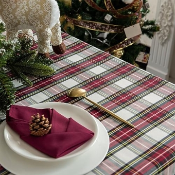 LOSIVISHE Christmas Tablecloth - Waterproof Holiday Decor
