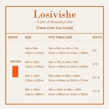 LOSIVISHE Christmas Tablecloth - Waterproof Holiday Decor