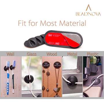 BEADNOVA Cable Clips for Effective Cord Management