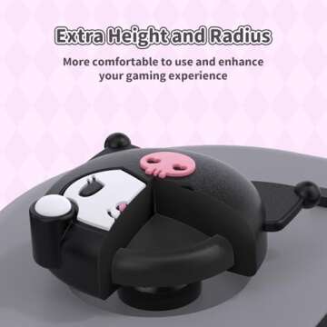 Kuitmor Cute Thumb Grip Caps for PS5,Soft Silicone Joystick Caps,Cute Cartoon Thumbstick Grips Compatible with PS5/PS4/Switch Pro Controller 4PCS - KLM