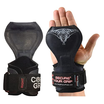 Cobra Grips PRO Weight Lifting Gloves Heavy Duty Straps Alternative to Power Lifting Hooks for Deadl...