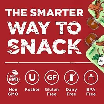 Brainiac Applesauce Pouches with Omega-3s, Apple Cinnamon, 20 Count, 3.2 oz. – Unsweetened Applesauce with Immune Boosting Vitamin C, Omega-3s and Choline – Healthy Snacks for Kids for School, On-the-Go