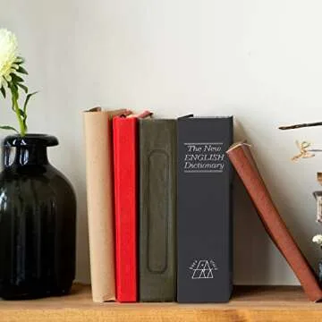 Book Safe Box with Combination Lock, Ohuhu Upgrade Dictionary Diversion Safe Secret Hidden Box for Home Office, Portable Safe Box for Money Cash Jewelry