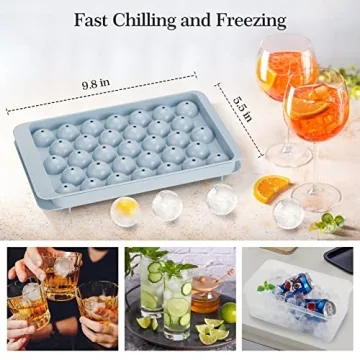 Zimmoo Ice Cube Tray Set for 99 Round Ice Balls