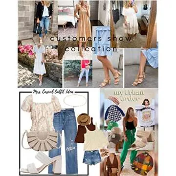 Ermonn Womens Chunky Block Heeled Sandals Two Strap High Heels Nude Square Open Toe Slip On Backless Slide Summer Mules 5