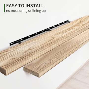 Wood Floating Shelves Set - Rustic Display for Home