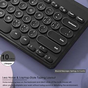 Fashion Wireless Keyboard and Mouse Combo for Stylish Workspaces