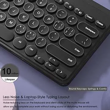 Fashion Wireless Keyboard and Mouse Combo for Stylish Workspaces