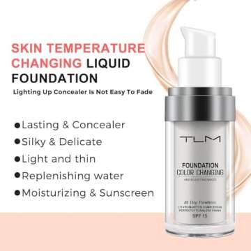 ReviGLam TLM Colour Changing Liquid Foundation Hides Wrinkles & Lines, BB Cream Makeup Base Conceale...