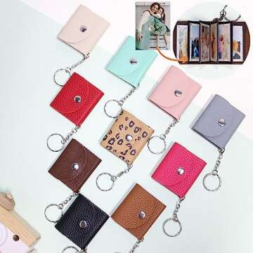 Personalized Mini Leather Photo Keychain and Album