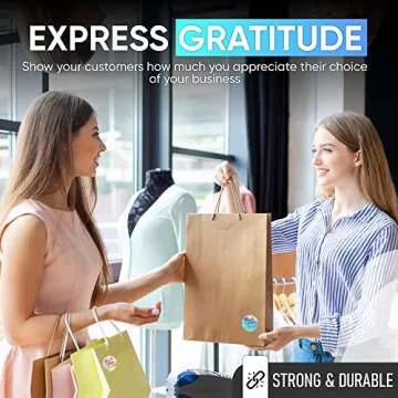 IBAKE 500 Thank You Stickers, 1.5 inch Holographic Thank You Stickers for Small Business, Self-Adhesive & Waterproof Stickers Thank You Stickers for Packaging