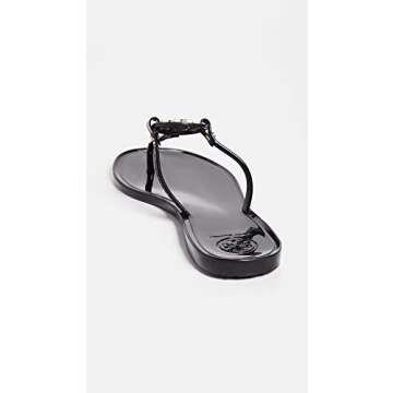 Tory Burch Women's Mini Miller Thong Flip Flops, Perfect Black, 8 Medium US