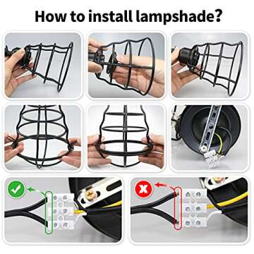 LYOOWNG Farmhouse Wall Sconces 2pack, Vintage Wall Light Fixtures, Wire Cage Wall Sconces, Industrial Wall Sconces, Modern Sconces Wall Lighting, Retro Wall Mount Light for Bedroom Hallway