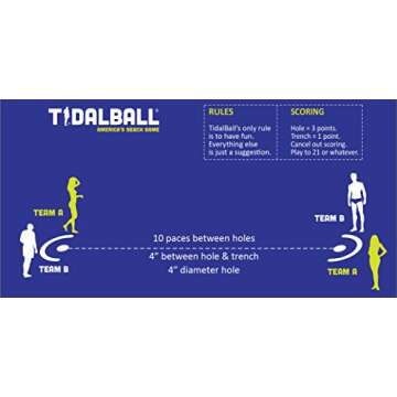 TidalBall Set | America’s Beach Game | Ultimate Beach Accessories And Must Haves, Outdoor Toss Bea...