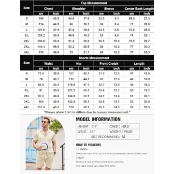 COOFANDY Men's Summer 2 Piece Casual Shirt and Shorts Set