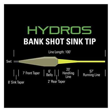 Orvis Hydros Bank Shot Sink Chartreuse WF 7 Fly Line