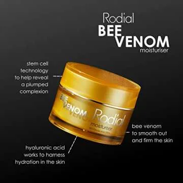 Rodial Bee Venom Moisturiser Cream 1.7fl.oz - Intense Face Cream to Restore Skin Elasticity and Firm...