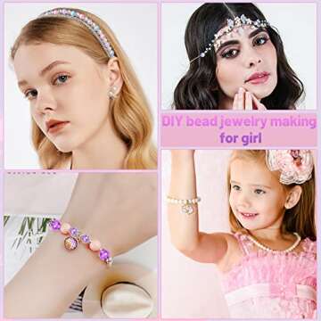 Cludoo 773Pcs Mermaid Charm DIY Beads for Kids Jewelry Making