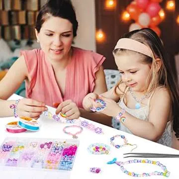 Cludoo 773Pcs Mermaid Charm DIY Beads for Kids Jewelry Making
