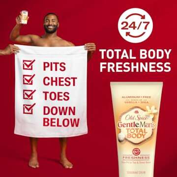 Old Spice Whole Body Deodorant for Men, Total Body Deodorant, Vanilla + Shea, Aluminum Free Deodoran...