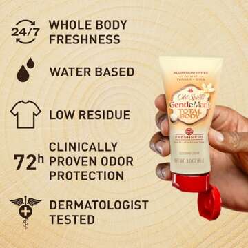 Old Spice Whole Body Deodorant for Men, Total Body Deodorant, Vanilla + Shea, Aluminum Free Deodorant Cream for 24/7 Freshness // Dermatologist Tested Whole Body Deodorant, 3.0 oz