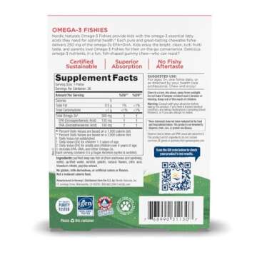 Nordic Naturals Nordic Omega-3 Fishies, Tutti Frutti - 36 Fishies - 300 mg Total Omega-3s with EPA & DHA - Healthy Brain, Mood, Vision & Immune System - Non-GMO - 36 Servings