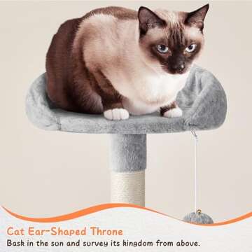 Yaheetech 63.5in Multi-Level Cat Tree Tower Condo with Scratching Posts, Platform & Hammock, Cat Activity Center Play Furniture for Kittens, Cats, and Pets