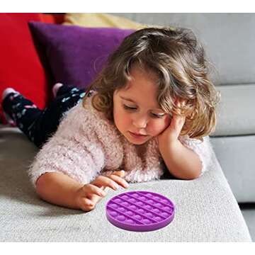 RadBizz Push Pop Bubble Fidget Sensory Toy - for Autism, Stress, Anxiety - Kids and Adults (Purple)