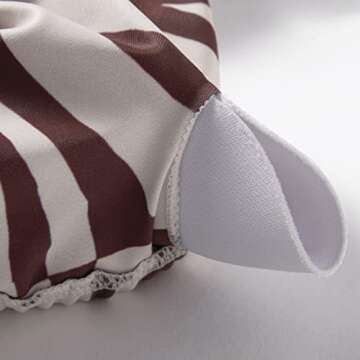 RUUHEE Women String Brazilian Bikini Set Wrap Push Up Halter Neck 2 Piece Thong Sexy Swimsuits(Small,Zebra Print)