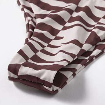 RUUHEE Women String Brazilian Bikini Set Wrap Push Up Halter Neck 2 Piece Thong Sexy Swimsuits(Small,Zebra Print)