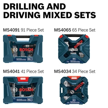 Bosch MS4091 91-Piece Drilling Set with Case for Versatility