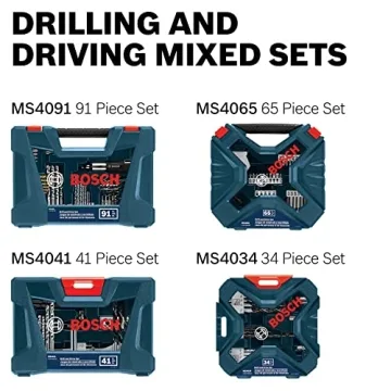 Bosch MS4091 91-Piece Drilling Set with Case for Versatility