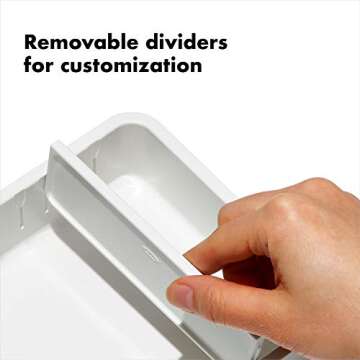 OXO Good Grips 4-Piece Complete Adjustable Drawer Bin Set with Removable Dividers